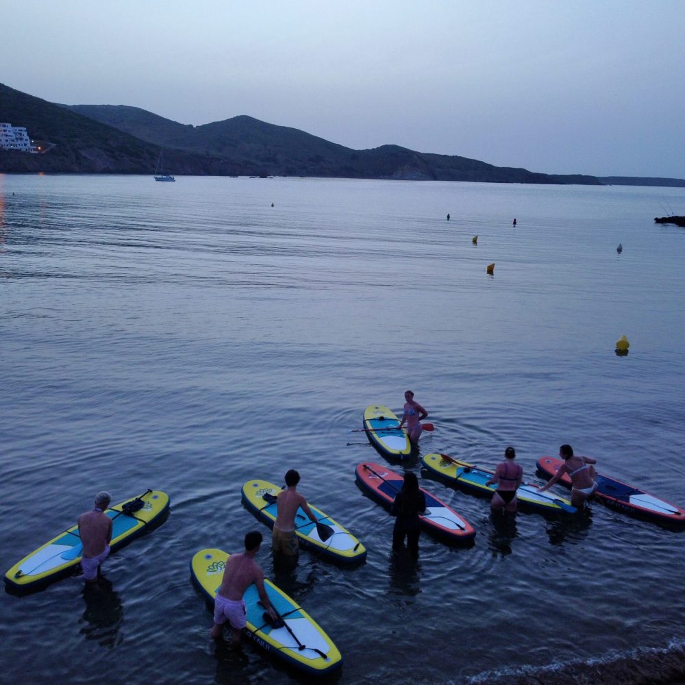 Paddle surf atardecer Menorca