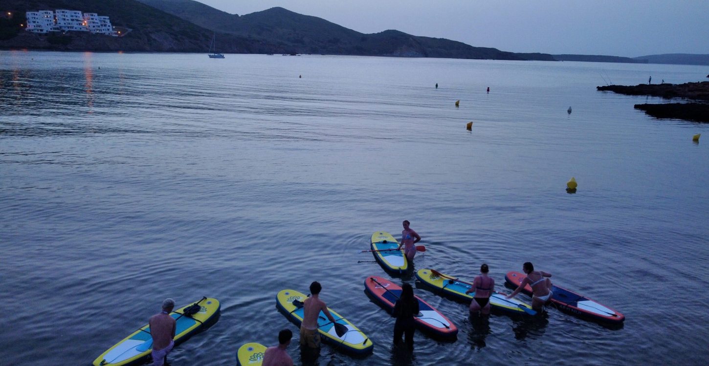 Paddle surf atardecer Menorca